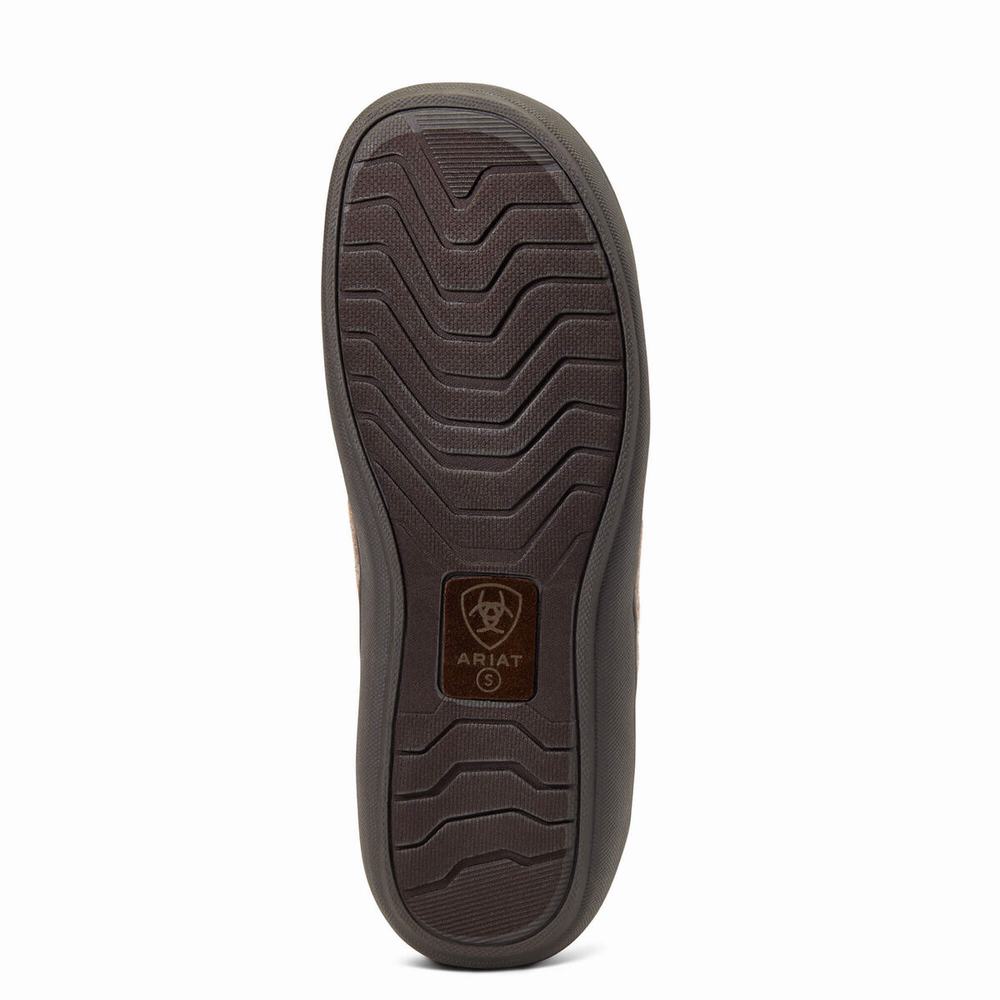 Brown Men's Ariat Lincoln Slippers | 4079-YAVJO