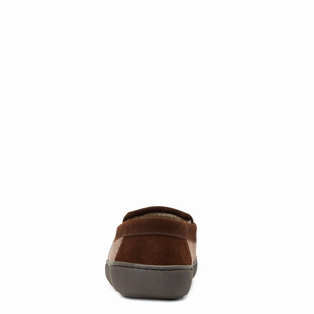 Brown Men's Ariat Lincoln Slippers | 4079-YAVJO