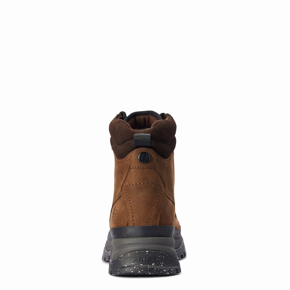 Brown Men's Ariat Moresby Waterproof Hiking Boots | 9086-TEVUR