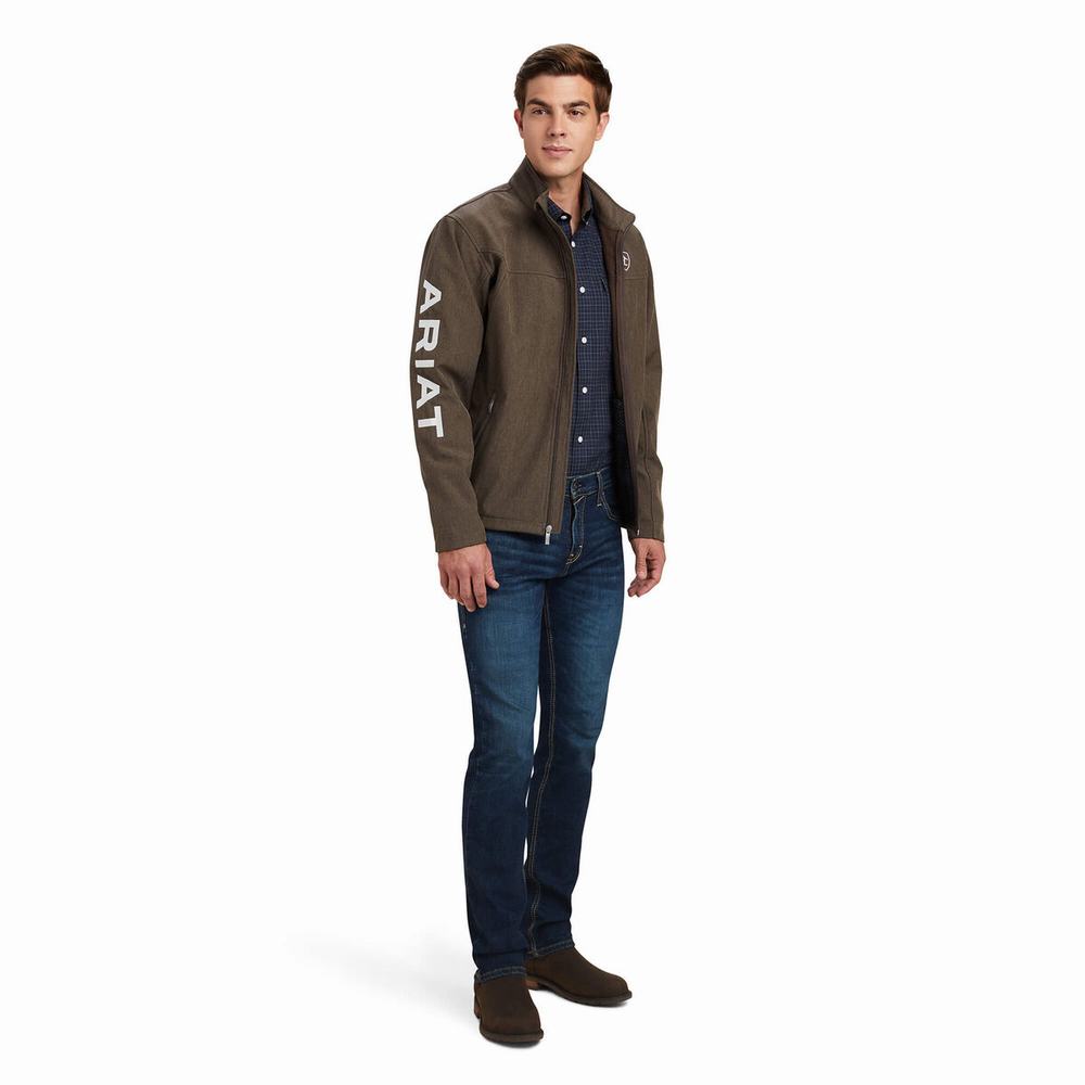 Brown Men's Ariat New Team Softshell English Riding | 4120-BJGED