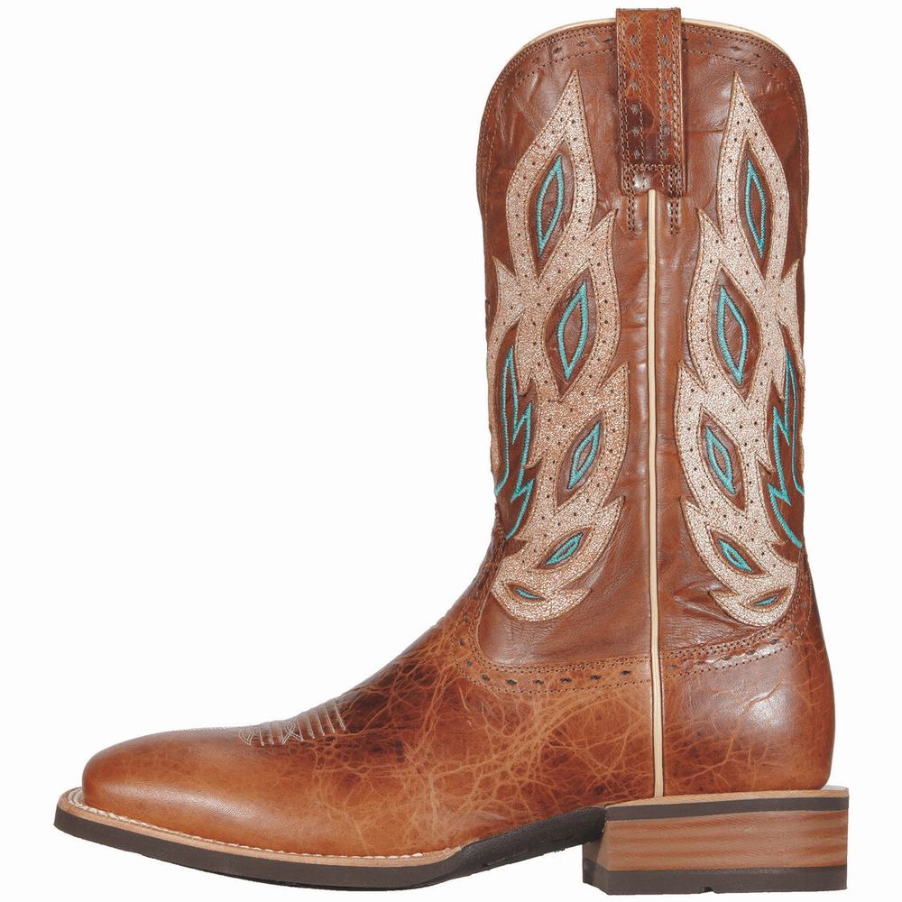 Brown Men's Ariat Nighthawk Western Boots | 8016-NKQZA