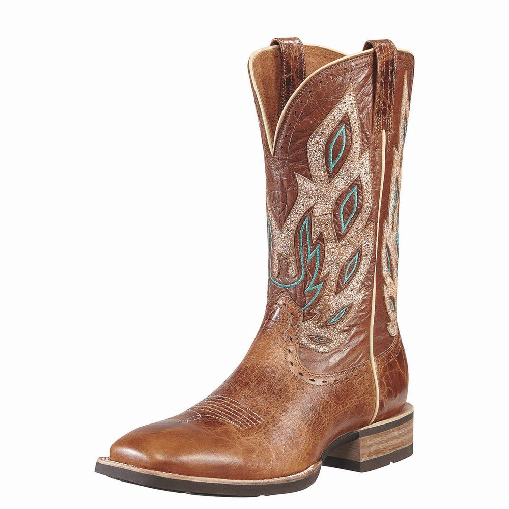 Brown Men\'s Ariat Nighthawk Western Boots | 8016-NKQZA