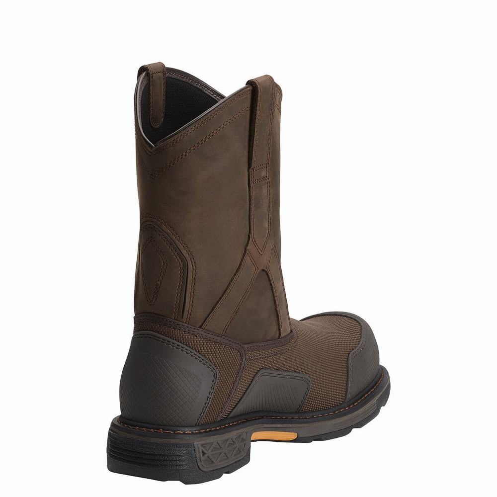 Brown Men's Ariat OverDrive XTR Waterproof Composite Toe Waterproof Boots | 5327-MYPTJ