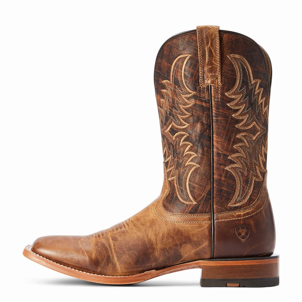 Brown Men's Ariat Point Ryder Western Boots | 1906-LUNQO