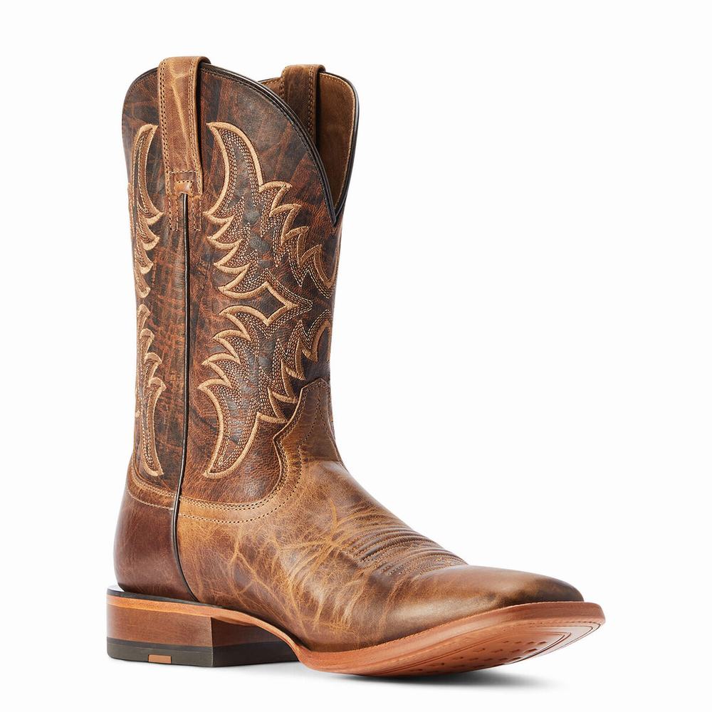 Brown Men's Ariat Point Ryder Western Boots | 1906-LUNQO