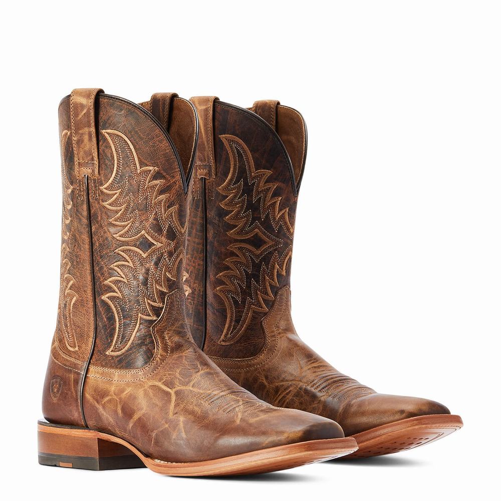 Brown Men's Ariat Point Ryder Western Boots | 1906-LUNQO