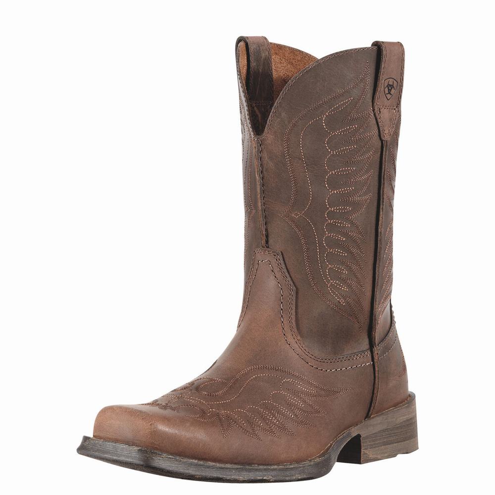 Brown Men\'s Ariat Rambler Phoenix Dress Boots | 9415-JIWOP