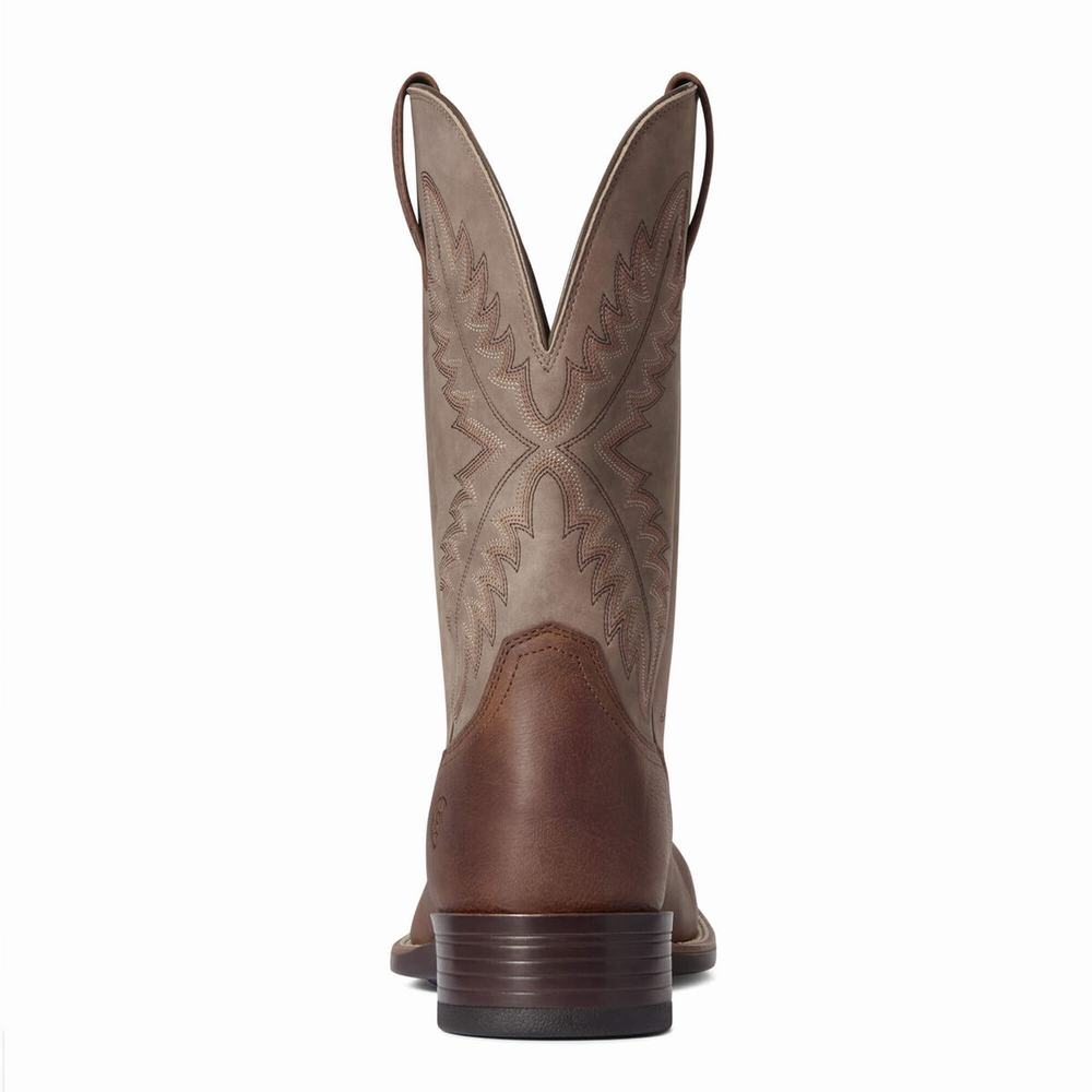 Brown Men's Ariat Rawly Ultra Western Boots | 3294-BYULV