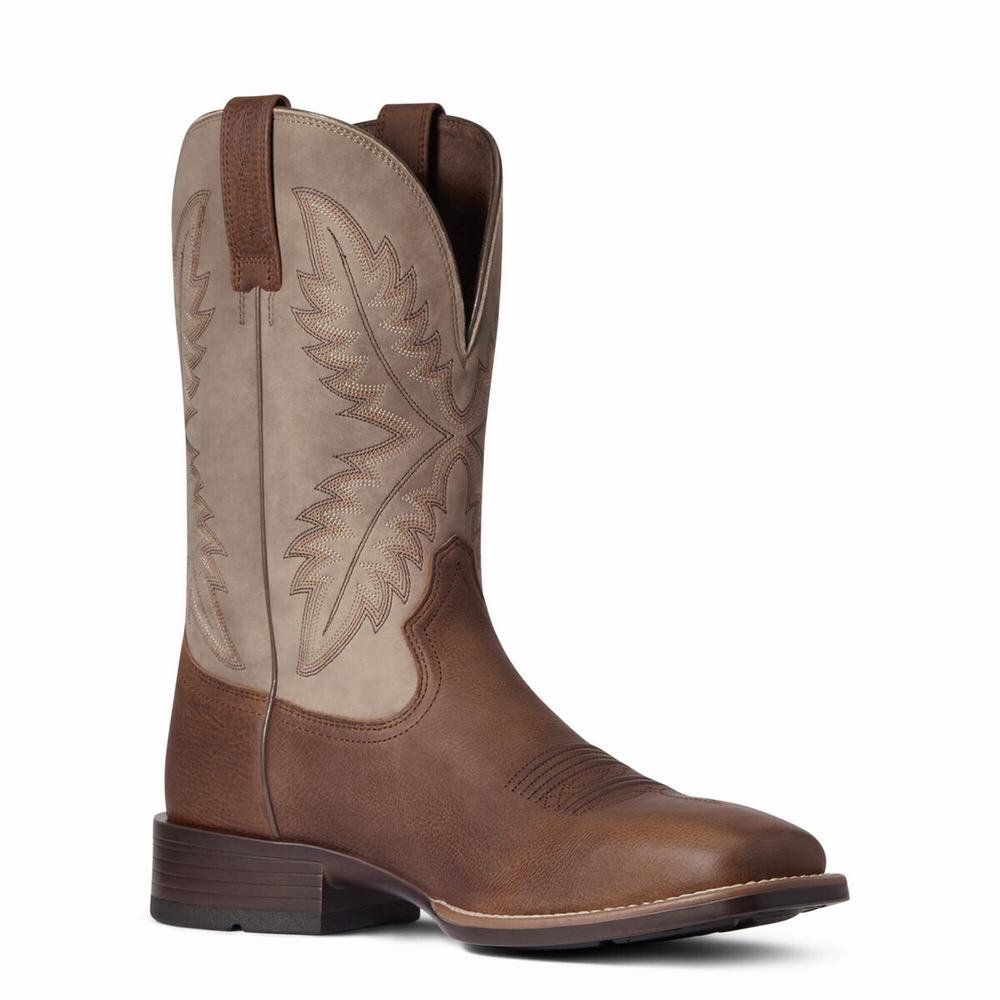 Brown Men's Ariat Rawly Ultra Western Boots | 3294-BYULV