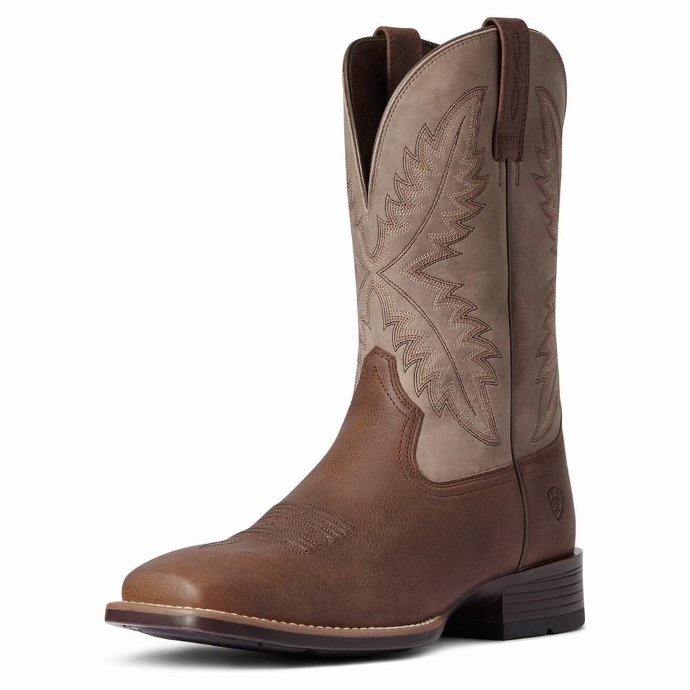 Brown Men\'s Ariat Rawly Ultra Western Boots | 3294-BYULV