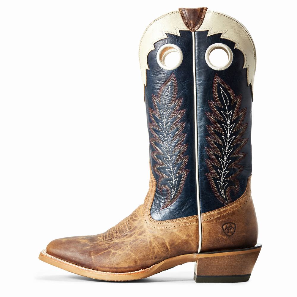 Brown Men's Ariat Real Deal Western Boots | 7986-HZRIS