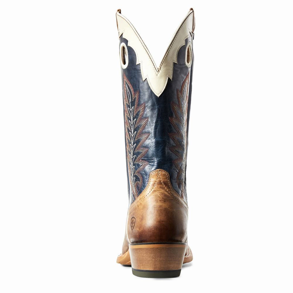 Brown Men's Ariat Real Deal Western Boots | 7986-HZRIS