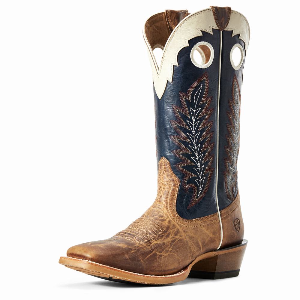 Brown Men\'s Ariat Real Deal Western Boots | 7986-HZRIS