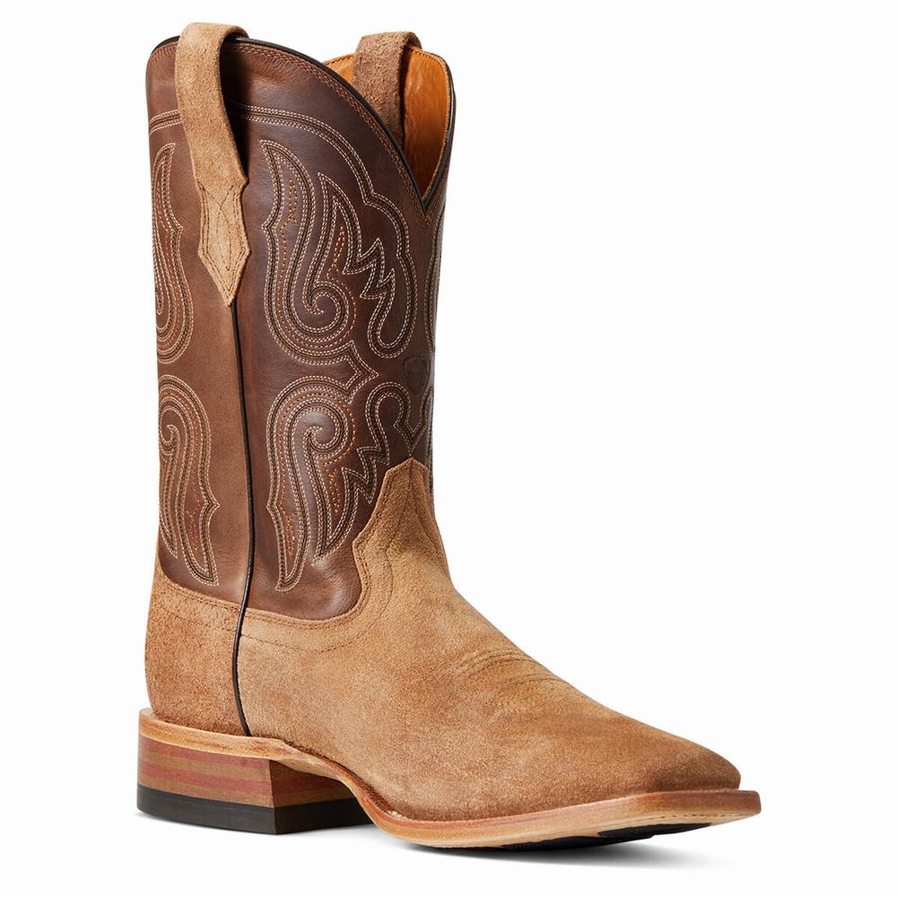 Brown Men's Ariat Relentless Sic 'Em Western Boots | 8607-JGYHT