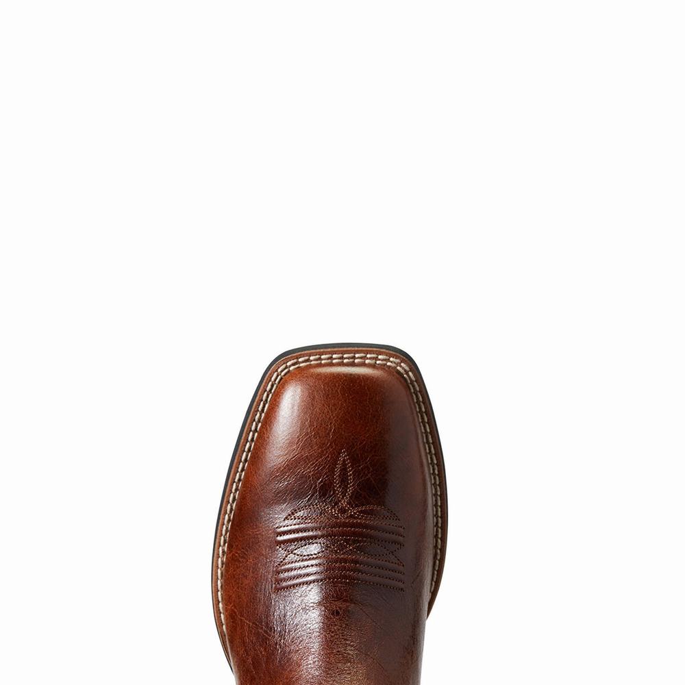 Brown Men's Ariat Sidepass Western Boots | 5943-YMKNA