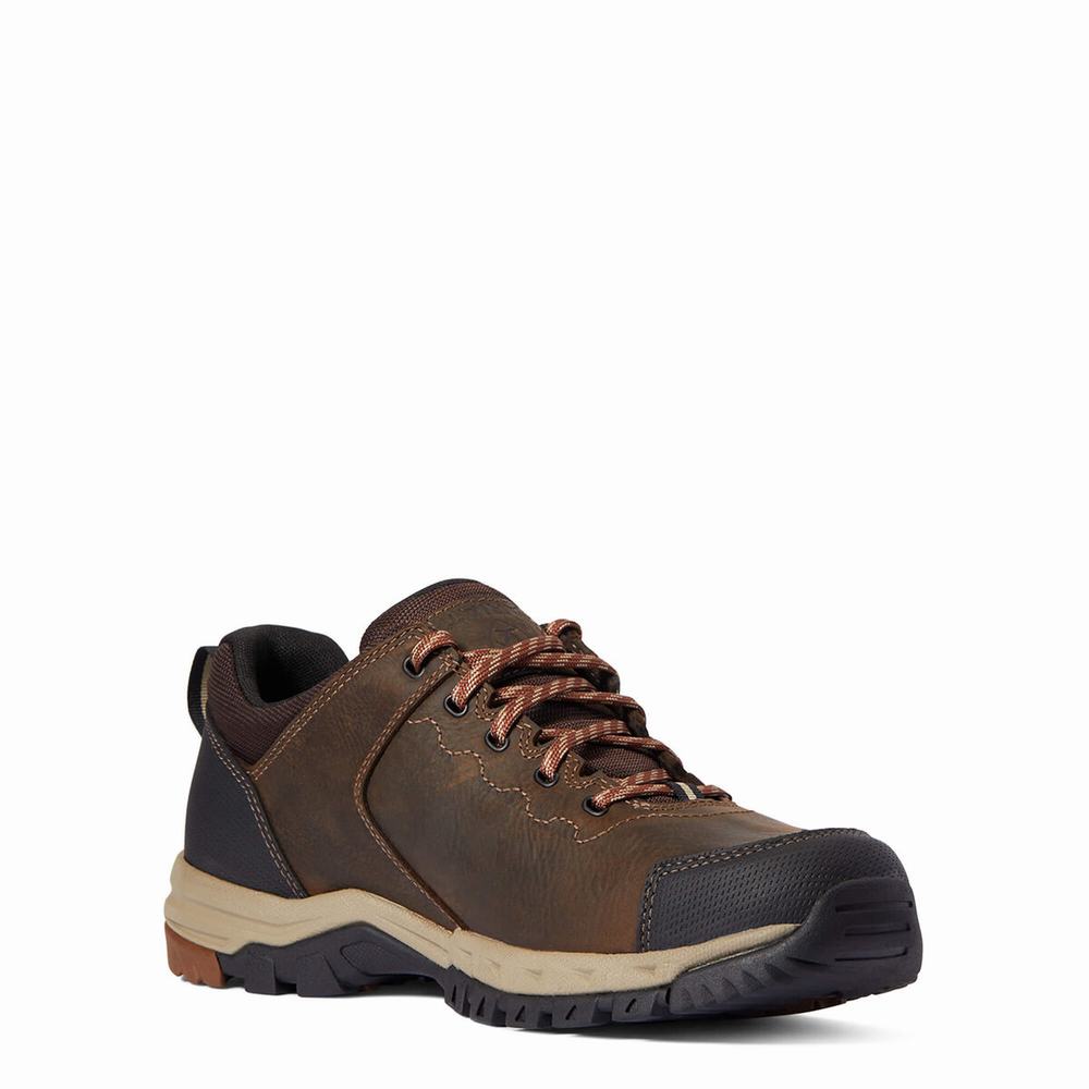 Brown Men's Ariat Skyline Low Waterproof Hiking Boots | 6793-OWIQZ