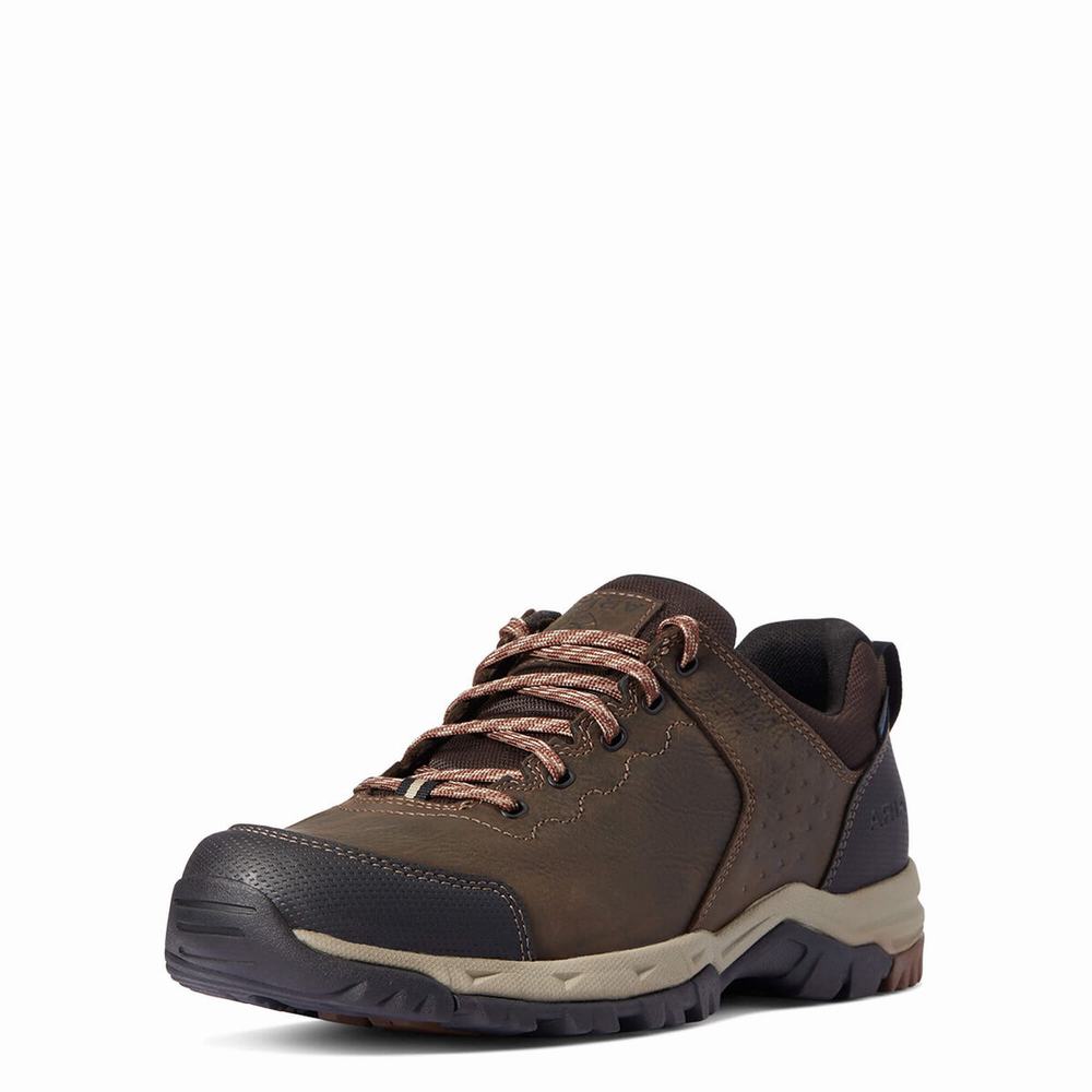 Brown Men\'s Ariat Skyline Low Waterproof Hiking Boots | 6793-OWIQZ