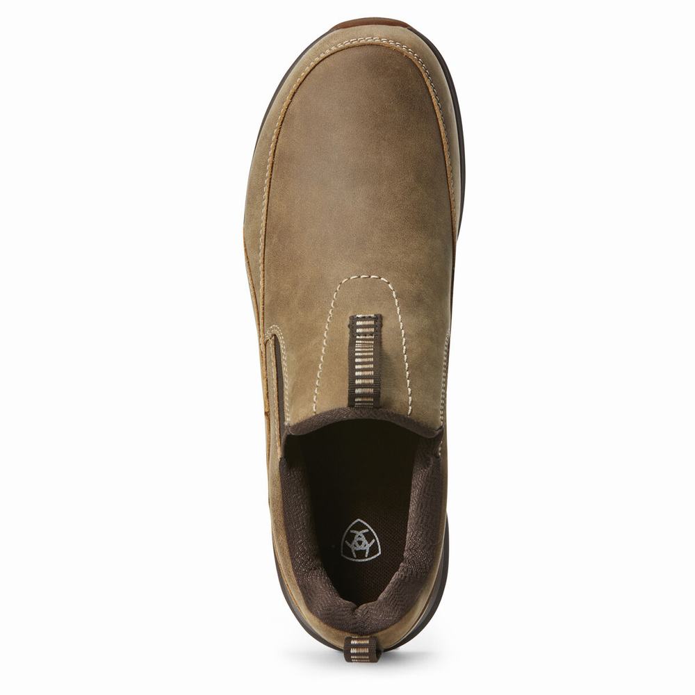 Brown Men's Ariat Spitfire Slip On Sneakers | 0831-QSRDJ