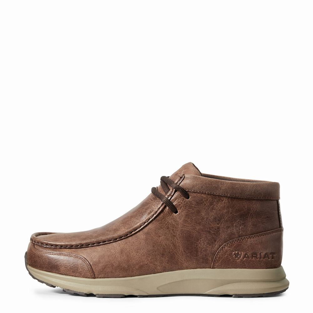 Brown Men's Ariat Spitfire Sneakers | 1430-QJYBM