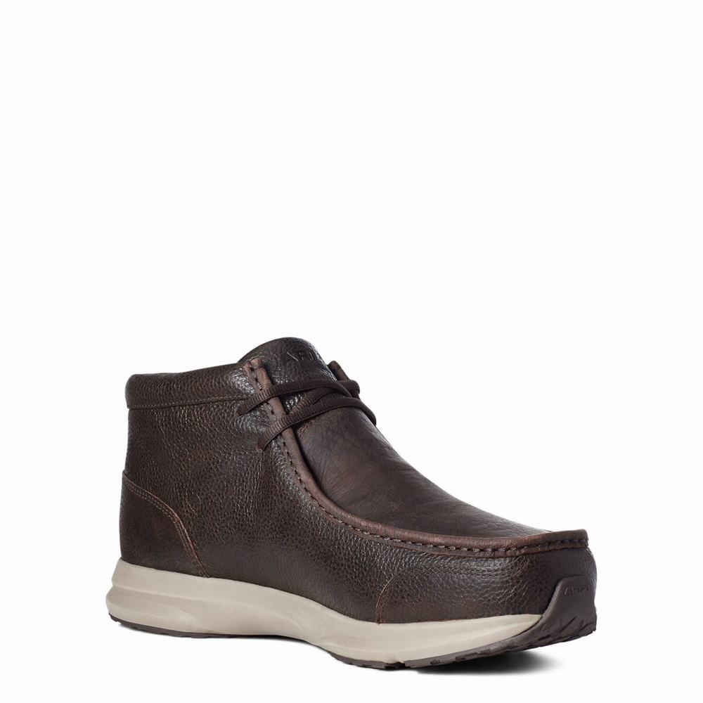 Brown Men's Ariat Spitfire Sneakers | 1857-OKRDB