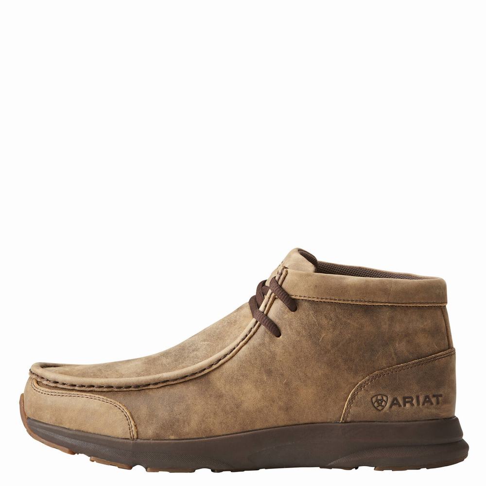 Brown Men's Ariat Spitfire Sneakers | 3264-DYFTB