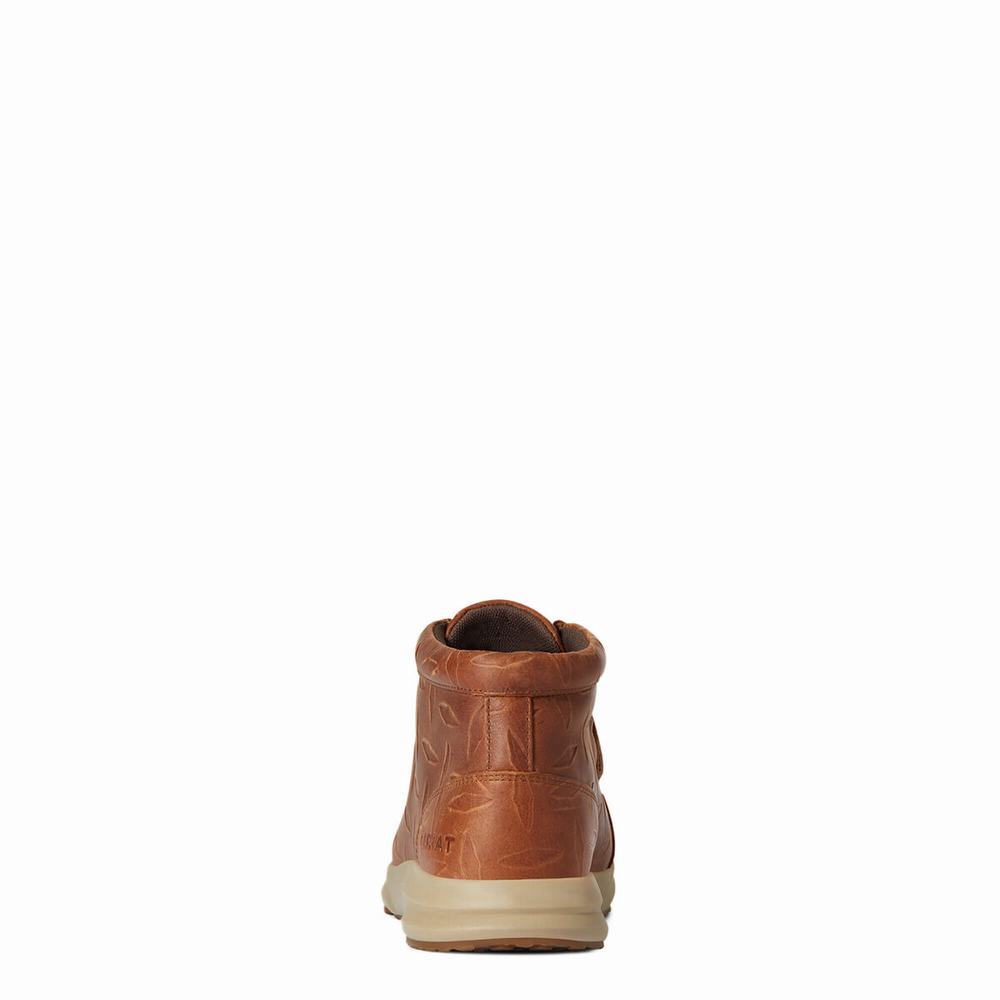 Brown Men's Ariat Spitfire Sneakers | 6483-BSCJU