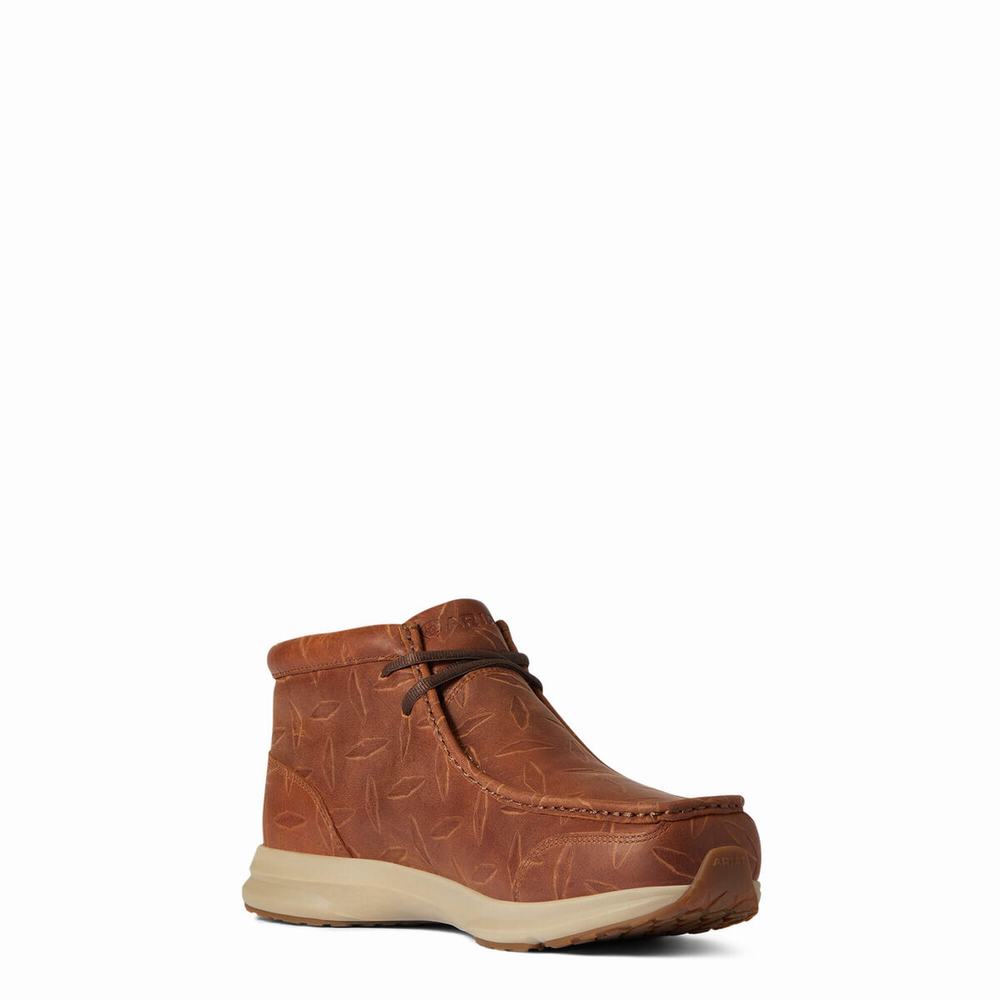 Brown Men's Ariat Spitfire Sneakers | 6483-BSCJU