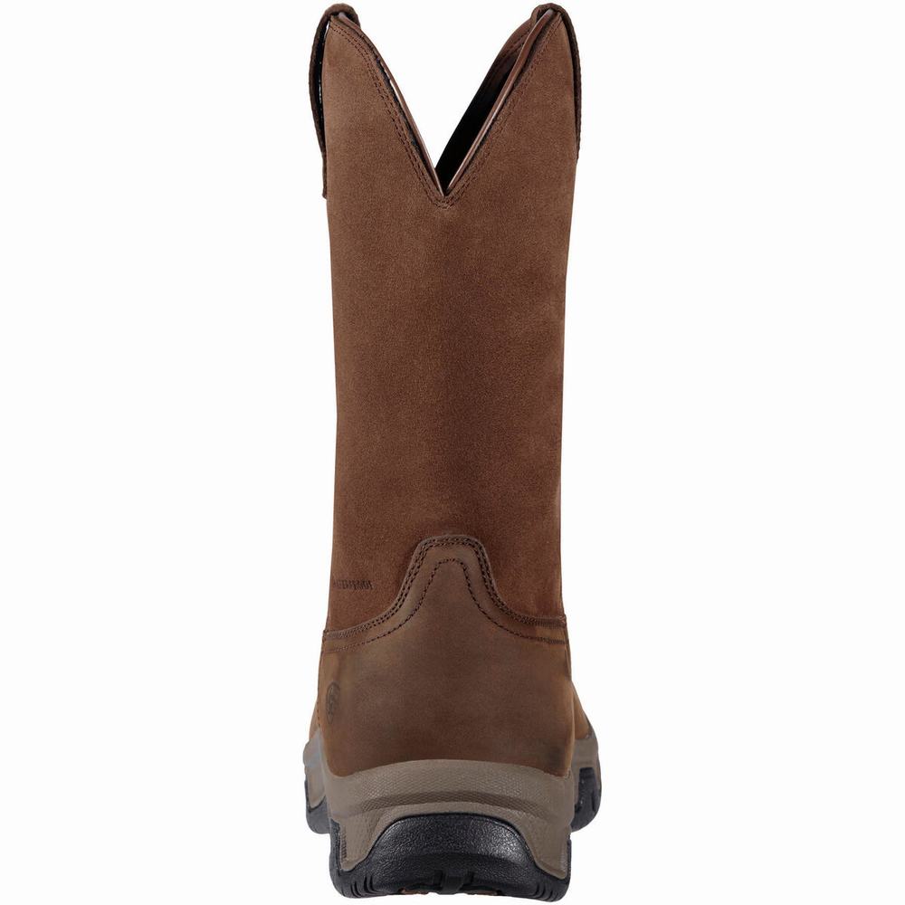 Brown Men's Ariat Terrain Pull On Waterproof English Riding Boots | 5628-SEXMO