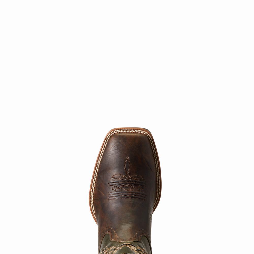 Brown Men's Ariat Toughy VentTek 360 Western Boots | 7253-CFZVW