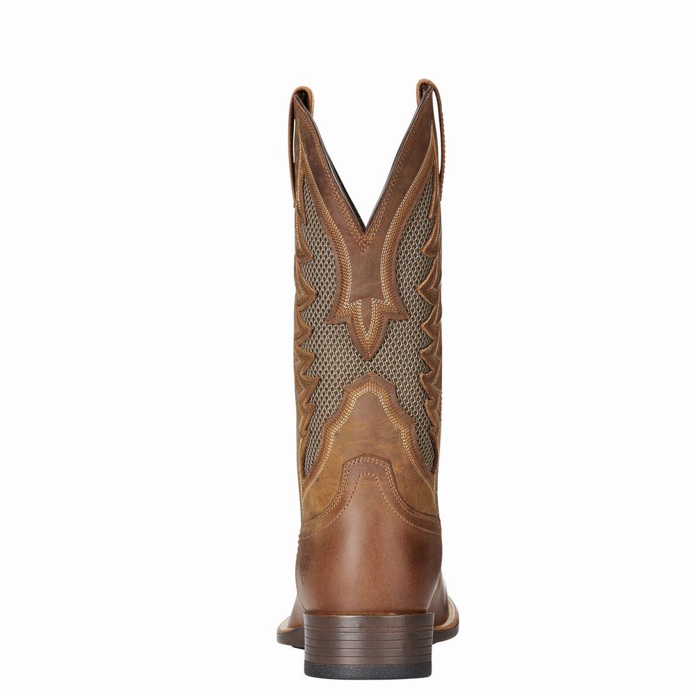 Brown Men's Ariat VentTEK Ultra Western Boots | 3208-BQEIJ