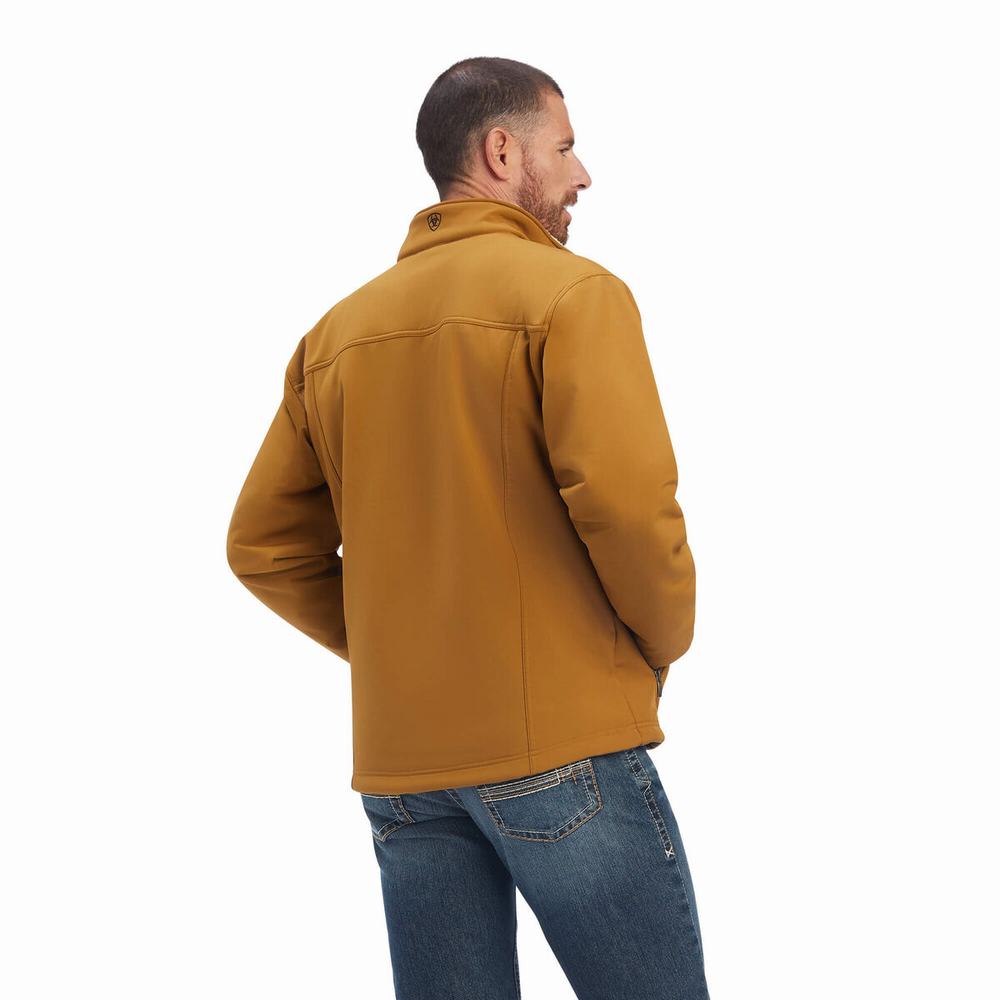 Brown Men's Ariat Vernon Sherpa Jackets | 1463-BGELO