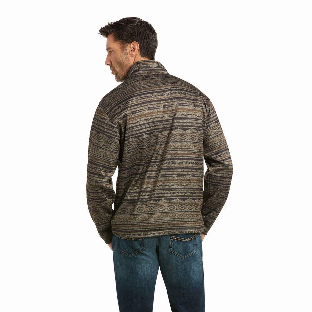 Brown Men's Ariat Wesley Hoodies | 7658-JQFLG