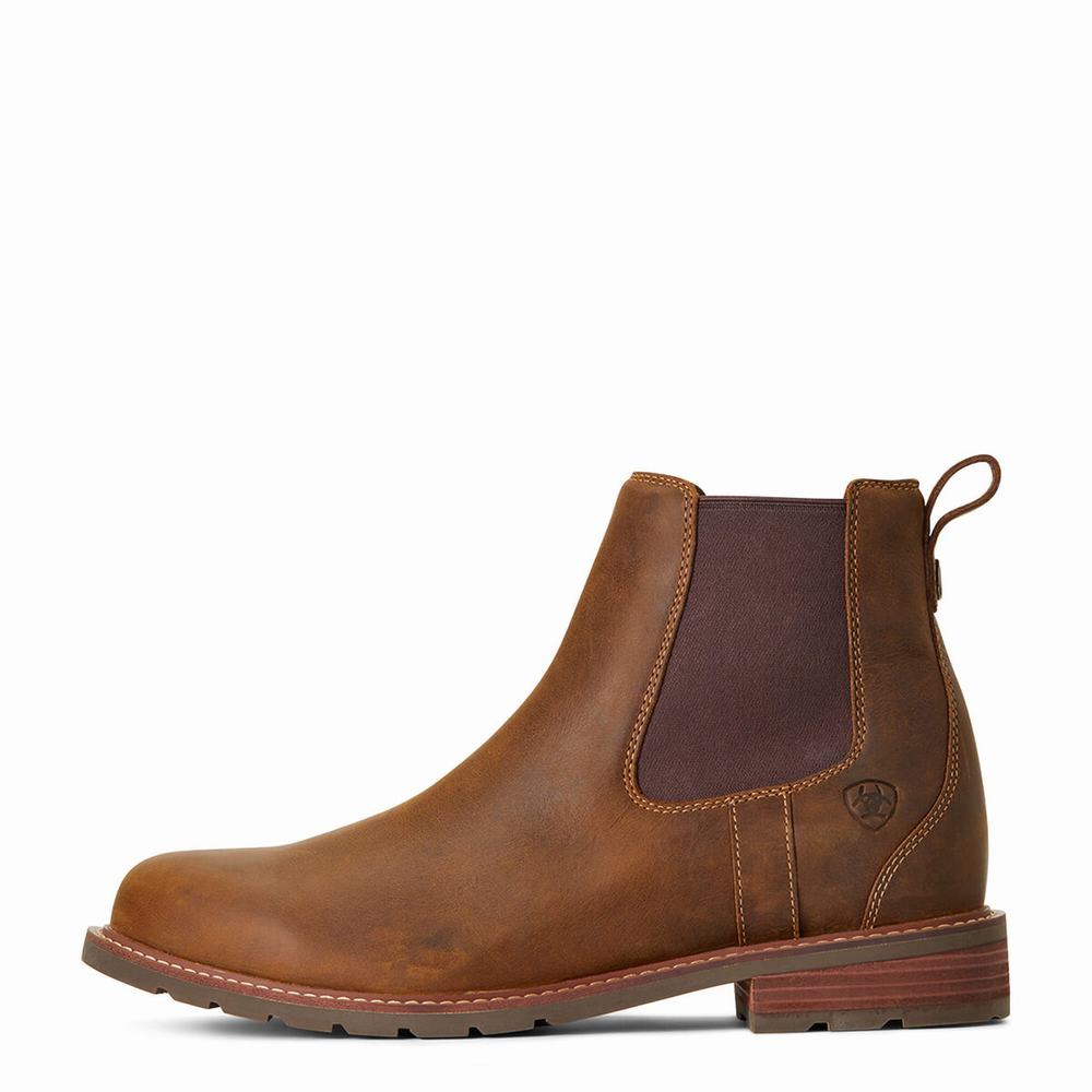 Brown Men's Ariat Wexford Waterproof Waterproof Boots | 5981-KFXDL