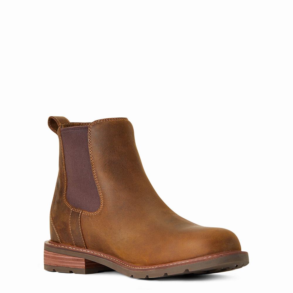 Brown Men's Ariat Wexford Waterproof Waterproof Boots | 5981-KFXDL