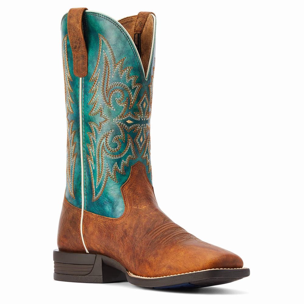 Brown Men's Ariat Wild Thang Western Boots | 7854-EMQGI