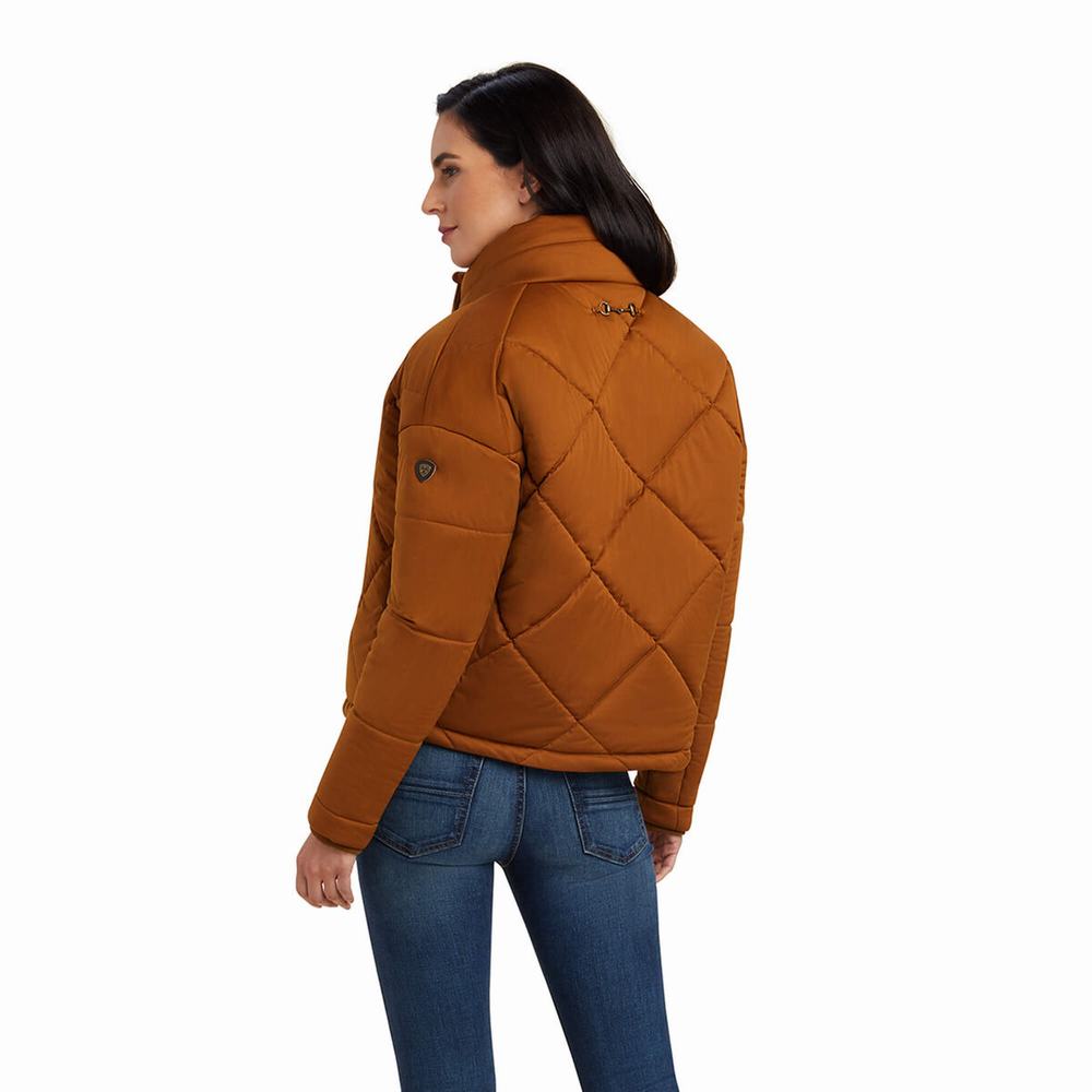 Brown Women's Ariat Adena Insulated Jackets | 3741-VAEZT