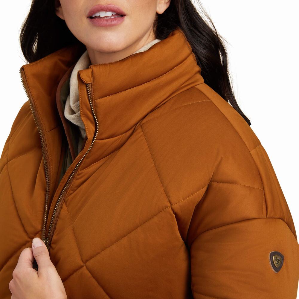 Brown Women's Ariat Adena Insulated Jackets | 3741-VAEZT