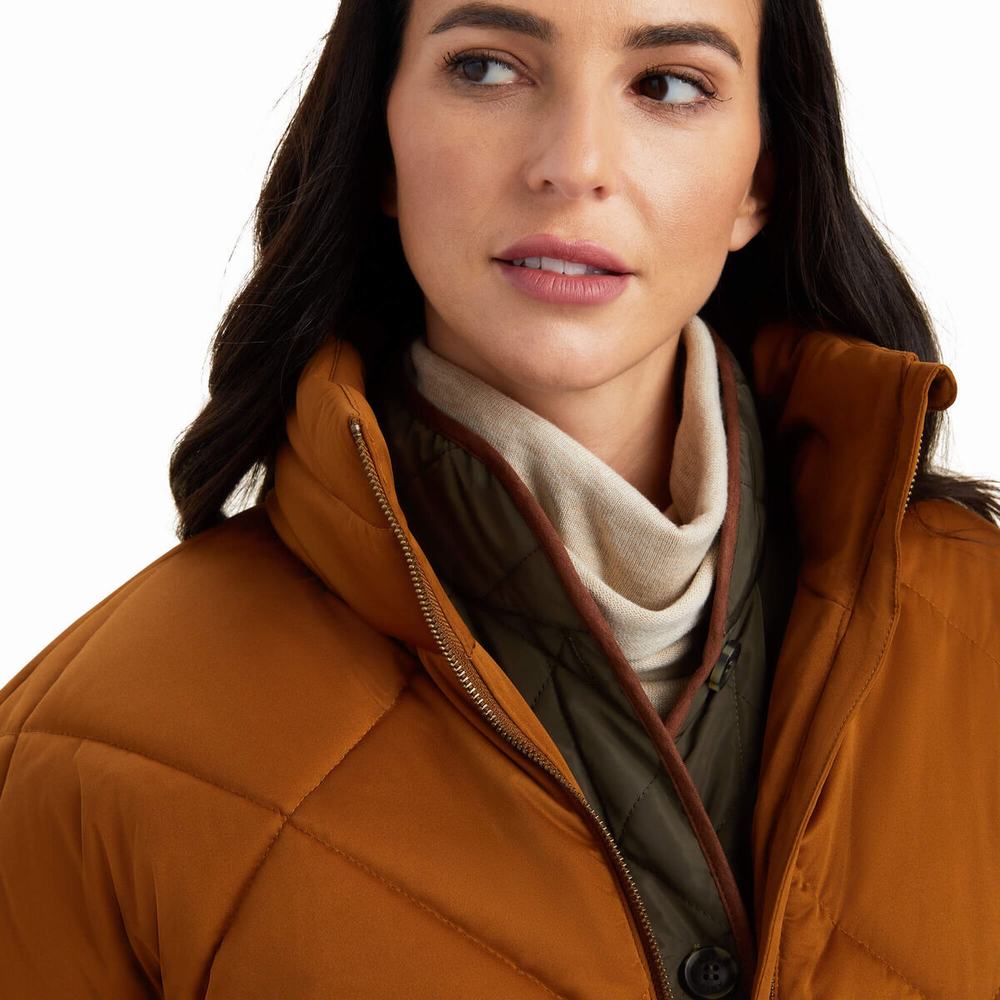 Brown Women's Ariat Adena Insulated Jackets | 3741-VAEZT