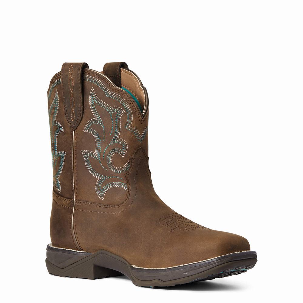 Brown Women's Ariat Anthem II Waterproof Waterproof Boots | 4510-OKUWV