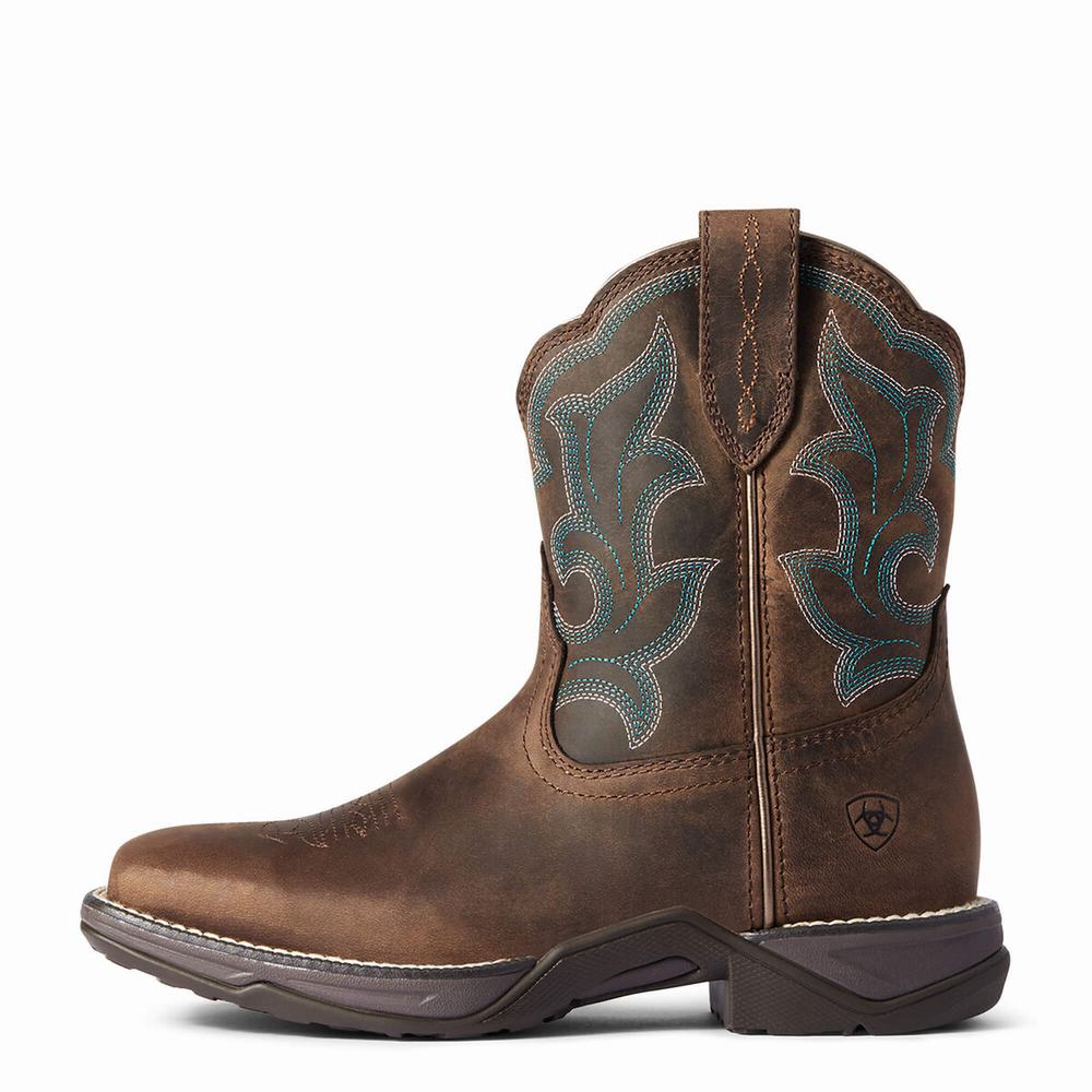 Brown Women's Ariat Anthem II Western Boots | 5346-YVRSF