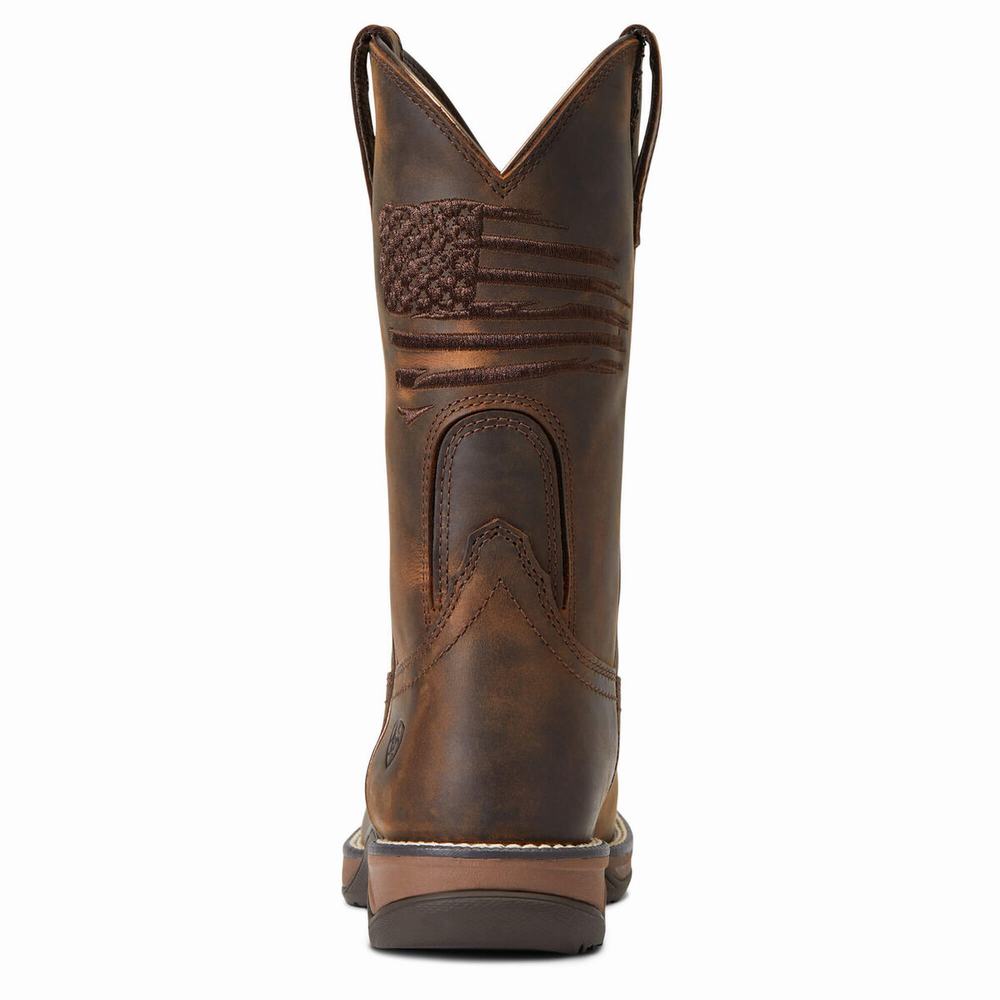 Brown Women's Ariat Anthem Patriot Western Boots | 0745-KGLQP