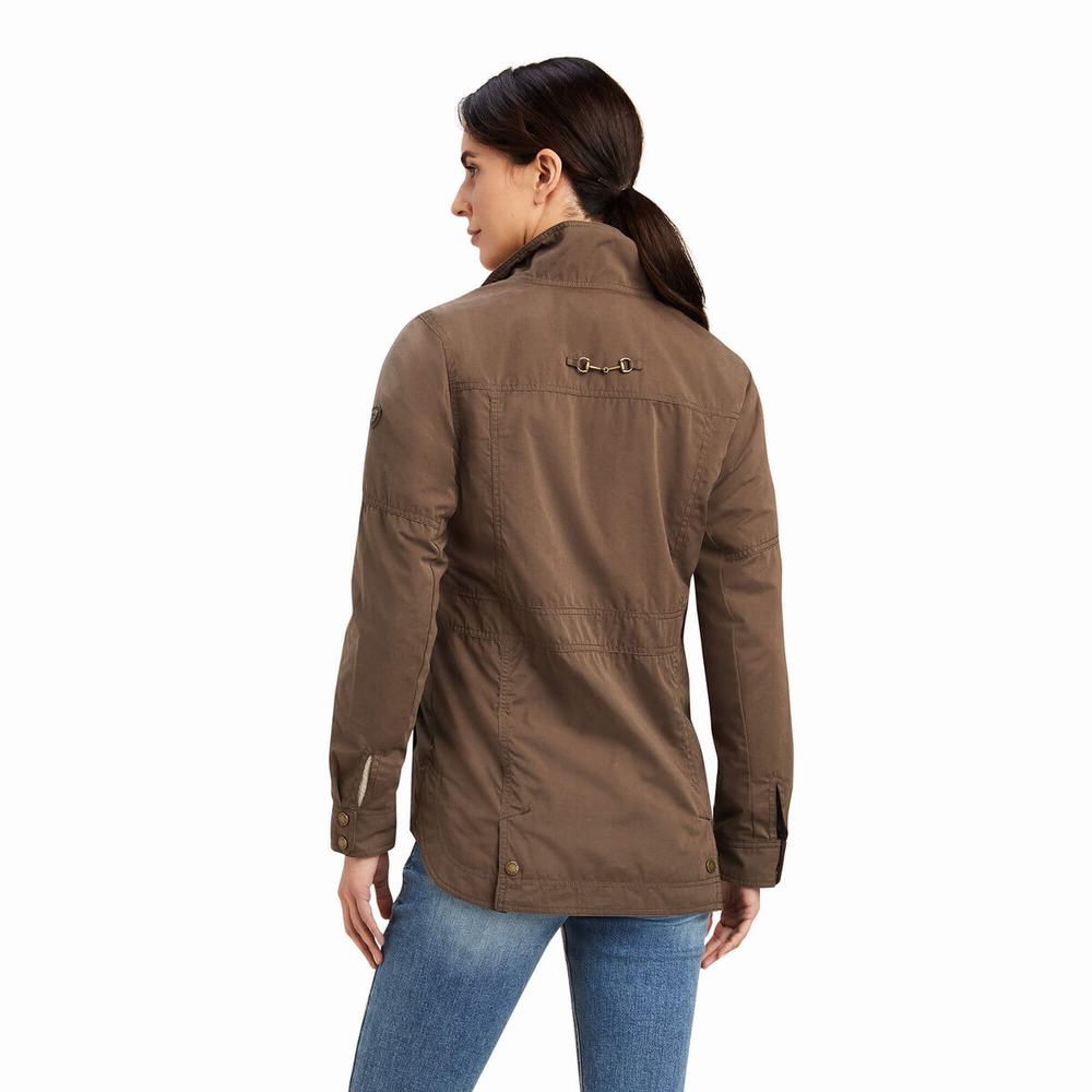 Brown Women's Ariat Calumet Field Jackets | 4068-NSFIK