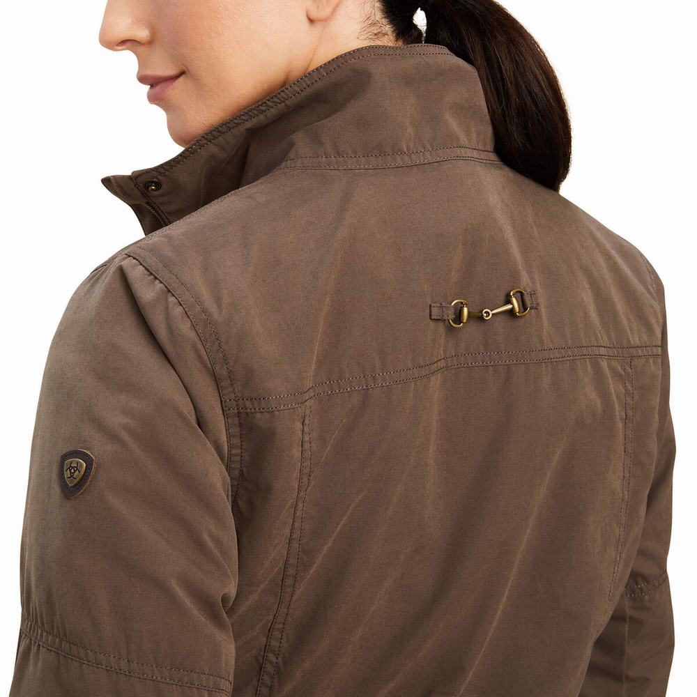 Brown Women's Ariat Calumet Field Jackets | 4068-NSFIK