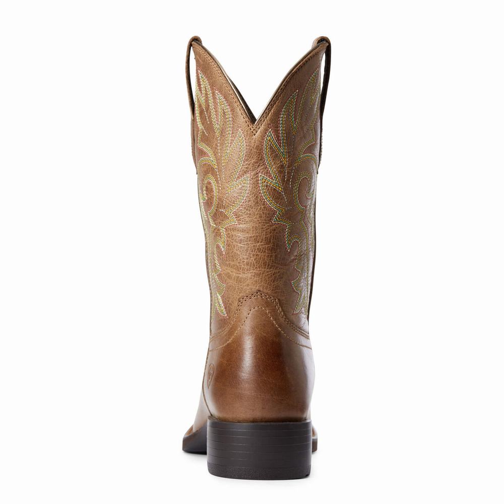 Brown Women's Ariat Cattle Drive Western Boots | 0481-EWGAC