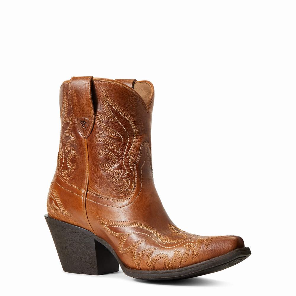 Brown Women's Ariat Chandler Booties | 9201-FGQTR