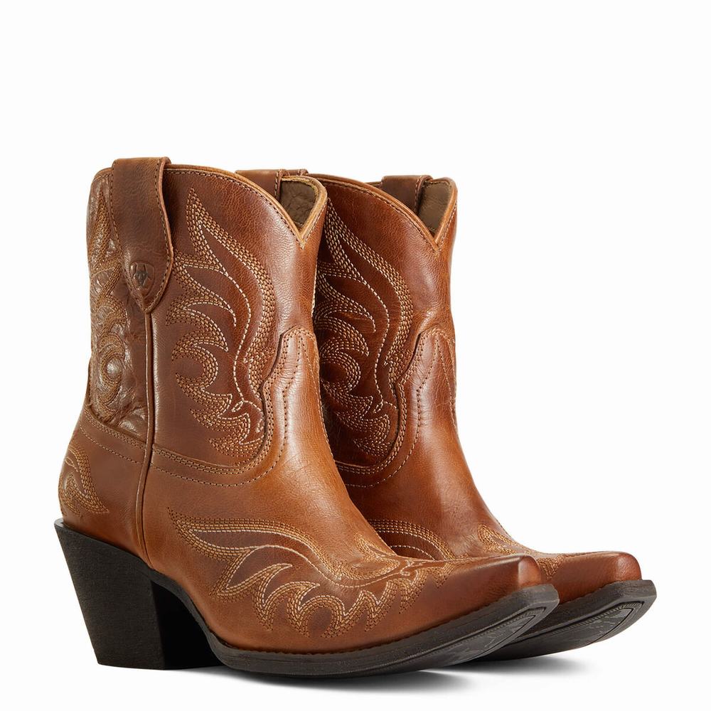 Brown Women's Ariat Chandler Booties | 9201-FGQTR