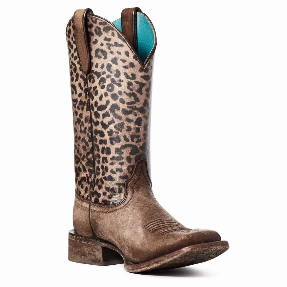 Brown Women's Ariat Circuit Savanna Western Boots | 4710-NYOAR