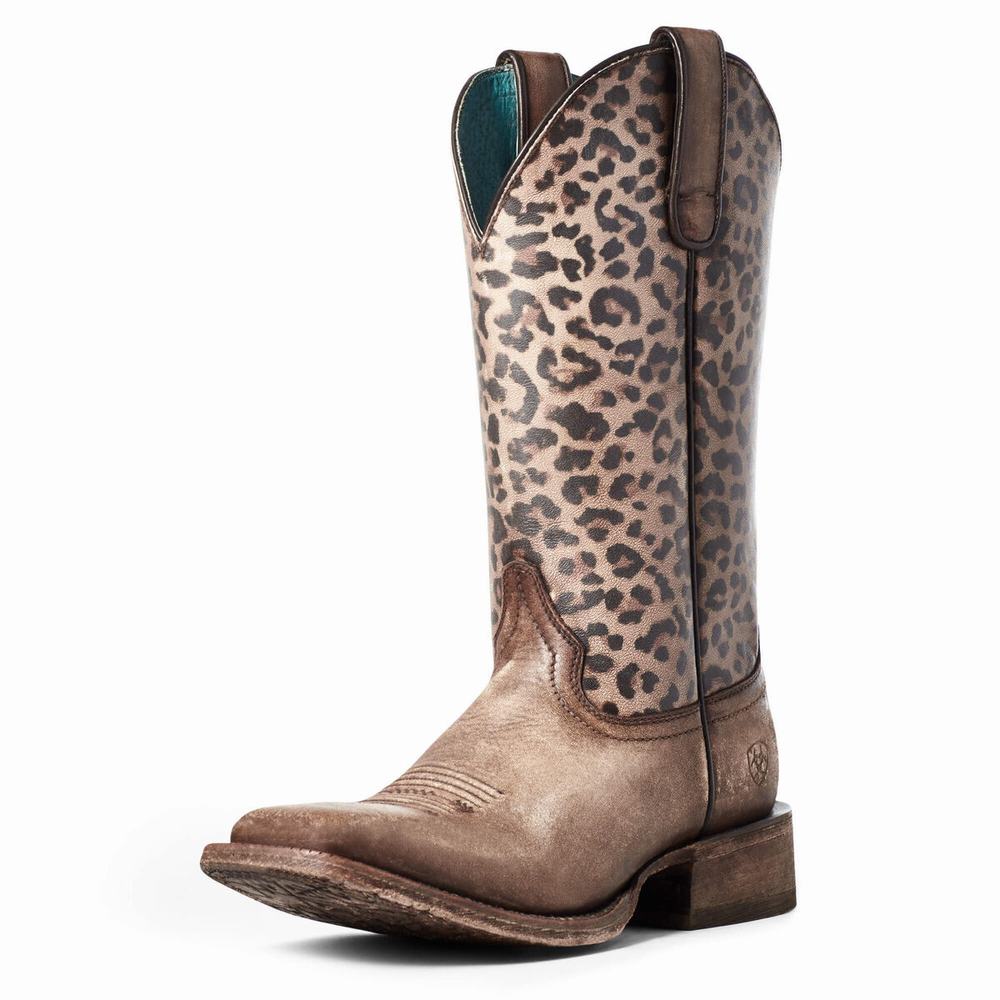 Brown Women\'s Ariat Circuit Savanna Western Boots | 4710-NYOAR