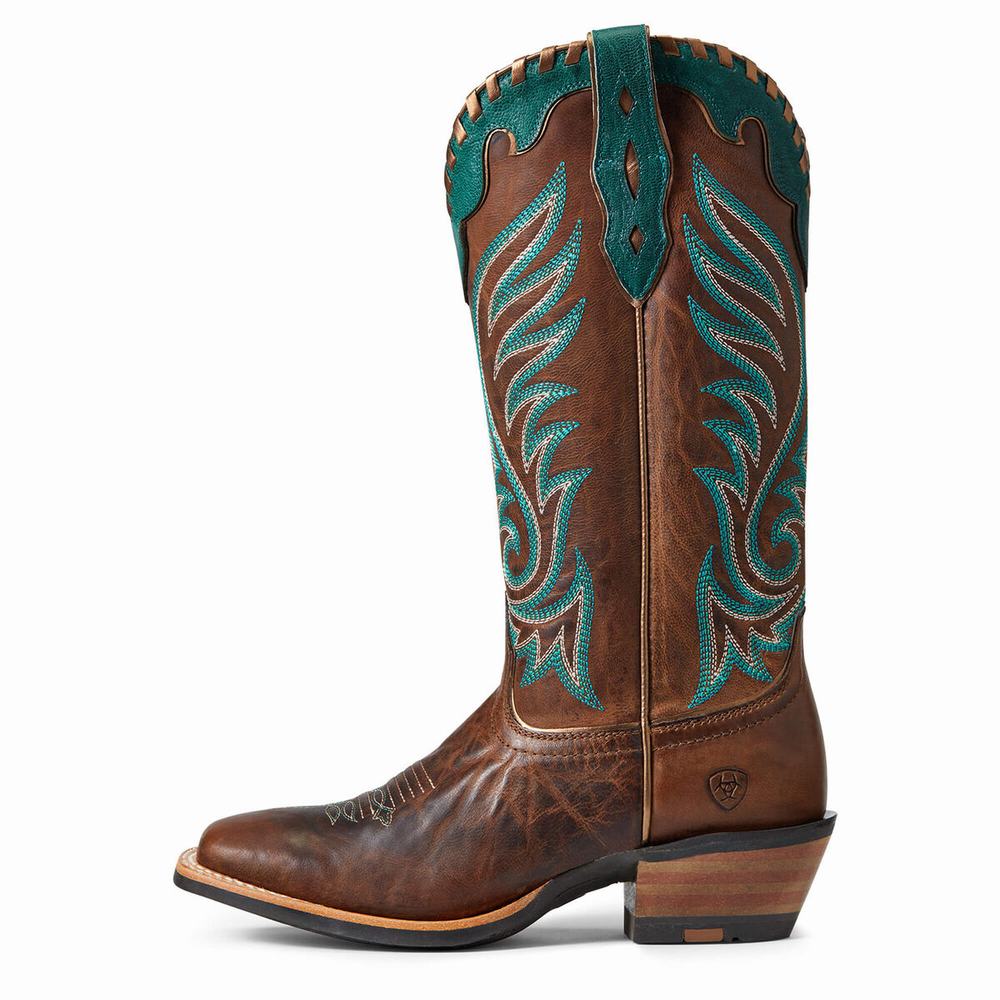 Brown Women's Ariat Crossfire Picante Western Boots | 5940-WRNFA