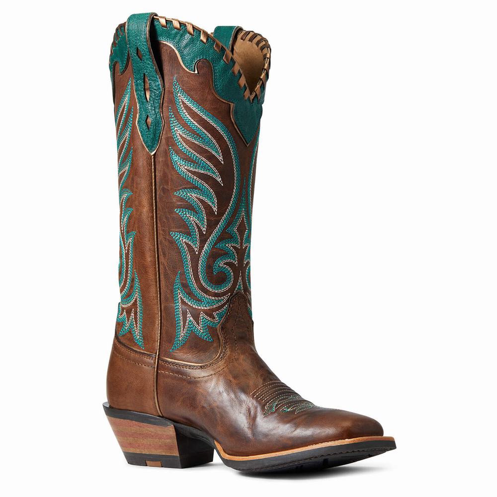 Brown Women's Ariat Crossfire Picante Western Boots | 5940-WRNFA